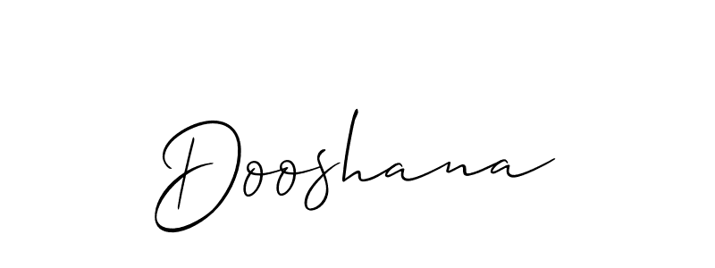 Design your own signature with our free online signature maker. With this signature software, you can create a handwritten (Allison_Script) signature for name Dooshana. Dooshana signature style 2 images and pictures png