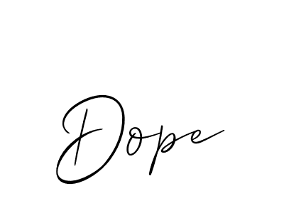 Make a beautiful signature design for name Dope. With this signature (Allison_Script) style, you can create a handwritten signature for free. Dope signature style 2 images and pictures png