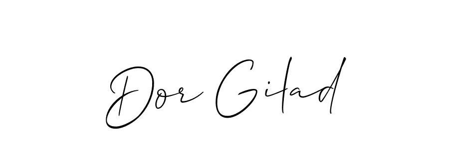 The best way (Allison_Script) to make a short signature is to pick only two or three words in your name. The name Dor Gilad include a total of six letters. For converting this name. Dor Gilad signature style 2 images and pictures png