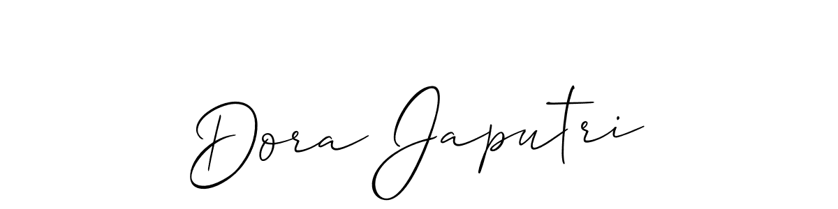 This is the best signature style for the Dora Japutri name. Also you like these signature font (Allison_Script). Mix name signature. Dora Japutri signature style 2 images and pictures png