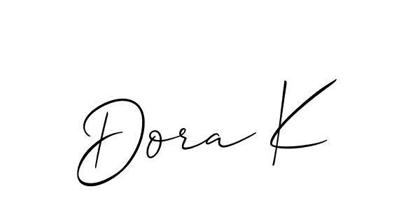 How to Draw Dora K signature style? Allison_Script is a latest design signature styles for name Dora K. Dora K signature style 2 images and pictures png