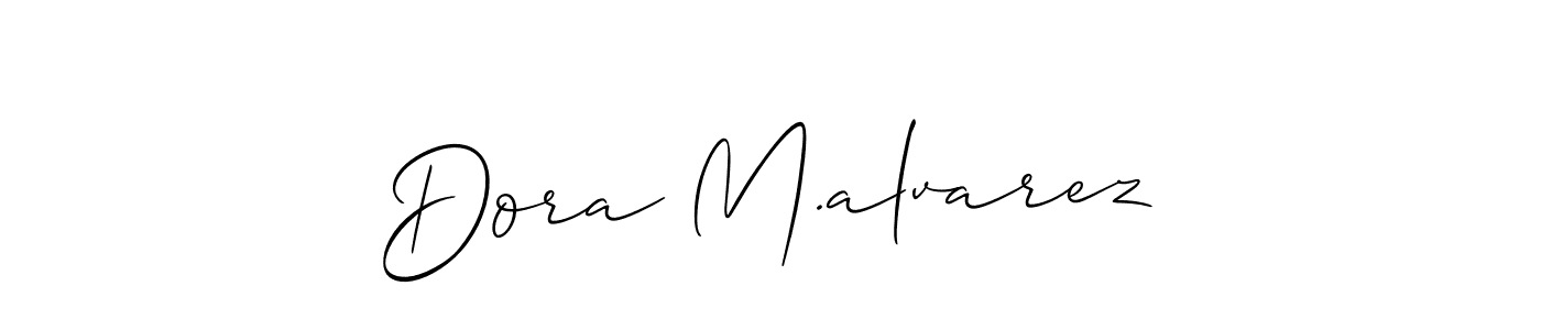 It looks lik you need a new signature style for name Dora M.alvarez. Design unique handwritten (Allison_Script) signature with our free signature maker in just a few clicks. Dora M.alvarez signature style 2 images and pictures png