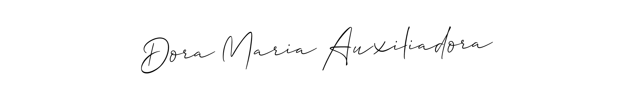 Make a beautiful signature design for name Dora Maria Auxiliadora. With this signature (Allison_Script) style, you can create a handwritten signature for free. Dora Maria Auxiliadora signature style 2 images and pictures png