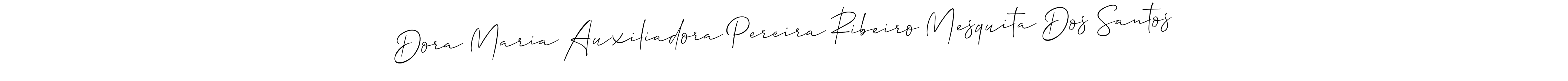 This is the best signature style for the Dora Maria Auxiliadora Pereira Ribeiro Mesquita Dos Santos name. Also you like these signature font (Allison_Script). Mix name signature. Dora Maria Auxiliadora Pereira Ribeiro Mesquita Dos Santos signature style 2 images and pictures png