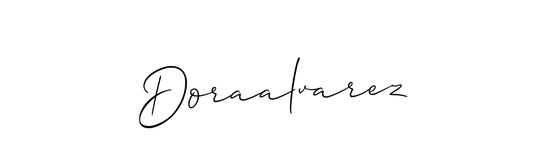It looks lik you need a new signature style for name Doraalvarez. Design unique handwritten (Allison_Script) signature with our free signature maker in just a few clicks. Doraalvarez signature style 2 images and pictures png