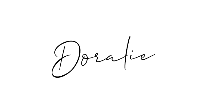 You should practise on your own different ways (Allison_Script) to write your name (Doralie) in signature. don't let someone else do it for you. Doralie signature style 2 images and pictures png