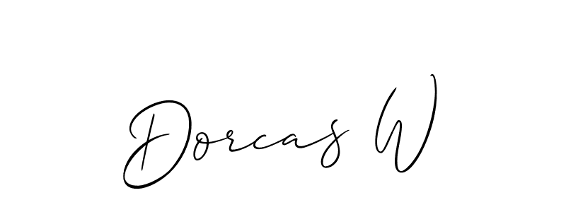 How to Draw Dorcas W signature style? Allison_Script is a latest design signature styles for name Dorcas W. Dorcas W signature style 2 images and pictures png