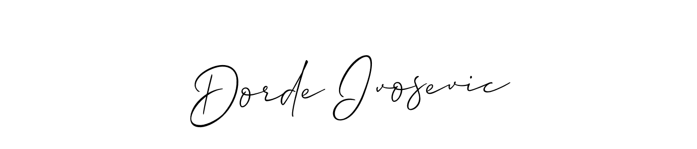 How to make Dorde Ivosevic signature? Allison_Script is a professional autograph style. Create handwritten signature for Dorde Ivosevic name. Dorde Ivosevic signature style 2 images and pictures png