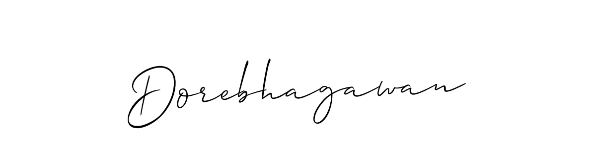 You should practise on your own different ways (Allison_Script) to write your name (Dorebhagawan) in signature. don't let someone else do it for you. Dorebhagawan signature style 2 images and pictures png