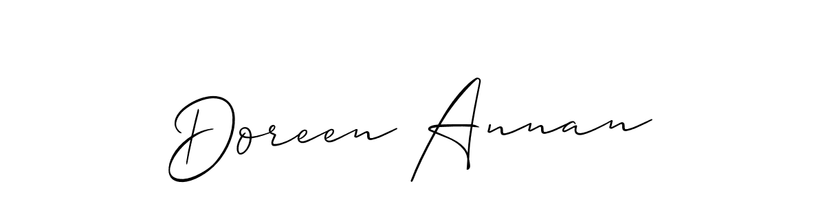 Similarly Allison_Script is the best handwritten signature design. Signature creator online .You can use it as an online autograph creator for name Doreen Annan. Doreen Annan signature style 2 images and pictures png