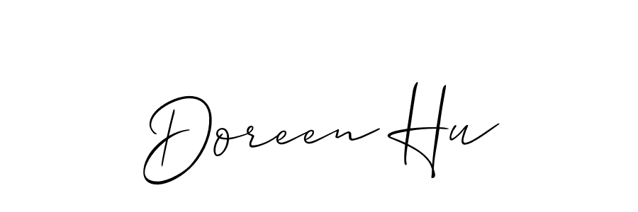Design your own signature with our free online signature maker. With this signature software, you can create a handwritten (Allison_Script) signature for name Doreen Hu. Doreen Hu signature style 2 images and pictures png