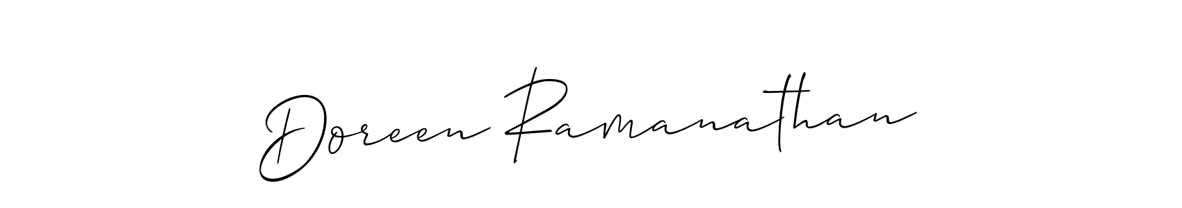 How to Draw Doreen Ramanathan signature style? Allison_Script is a latest design signature styles for name Doreen Ramanathan. Doreen Ramanathan signature style 2 images and pictures png