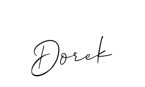 Make a short Dorek signature style. Manage your documents anywhere anytime using Allison_Script. Create and add eSignatures, submit forms, share and send files easily. Dorek signature style 2 images and pictures png