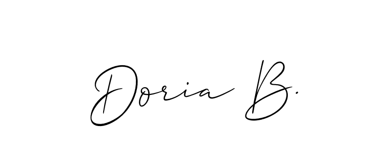 Make a short Doria B. signature style. Manage your documents anywhere anytime using Allison_Script. Create and add eSignatures, submit forms, share and send files easily. Doria B. signature style 2 images and pictures png