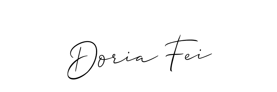 Also we have Doria Fei name is the best signature style. Create professional handwritten signature collection using Allison_Script autograph style. Doria Fei signature style 2 images and pictures png