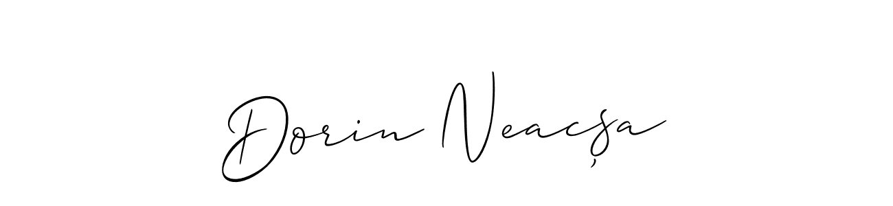 How to make Dorin Neacșa signature? Allison_Script is a professional autograph style. Create handwritten signature for Dorin Neacșa name. Dorin Neacșa signature style 2 images and pictures png