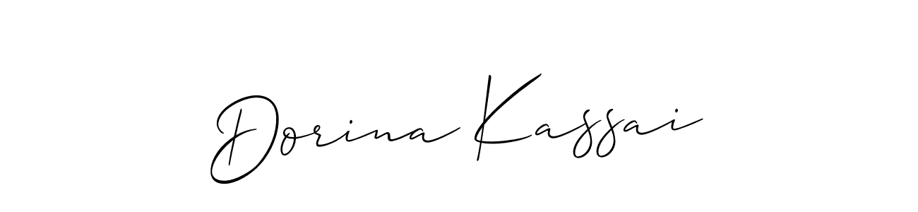 You should practise on your own different ways (Allison_Script) to write your name (Dorina Kassai) in signature. don't let someone else do it for you. Dorina Kassai signature style 2 images and pictures png