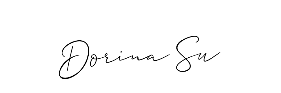 Make a beautiful signature design for name Dorina Su. With this signature (Allison_Script) style, you can create a handwritten signature for free. Dorina Su signature style 2 images and pictures png