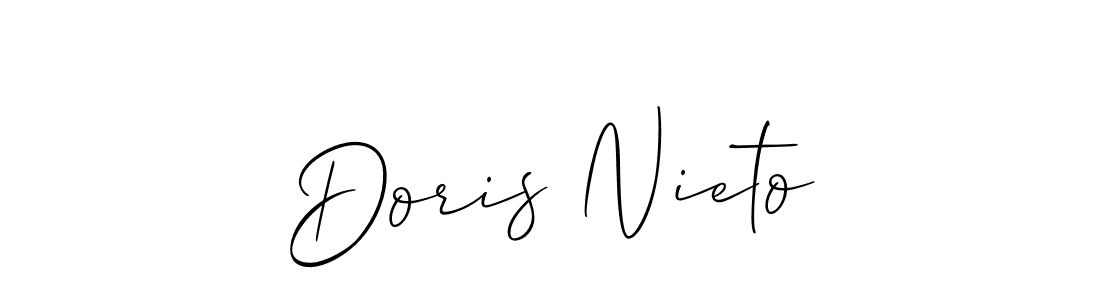 It looks lik you need a new signature style for name Doris Nieto. Design unique handwritten (Allison_Script) signature with our free signature maker in just a few clicks. Doris Nieto signature style 2 images and pictures png