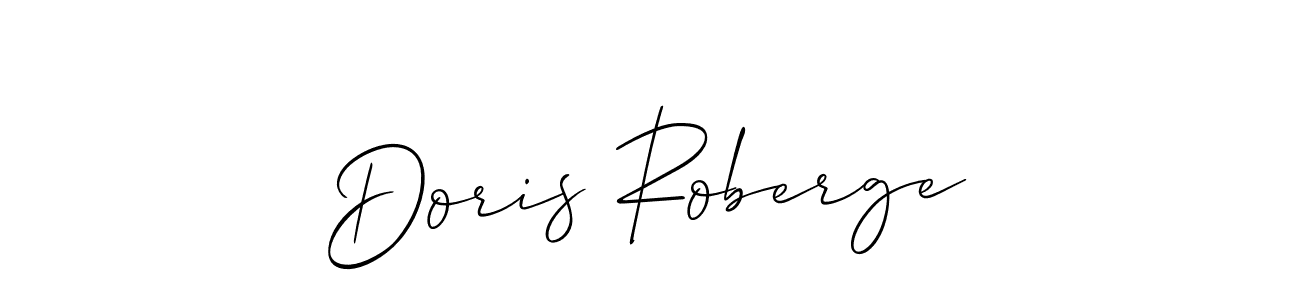 You should practise on your own different ways (Allison_Script) to write your name (Doris Roberge) in signature. don't let someone else do it for you. Doris Roberge signature style 2 images and pictures png