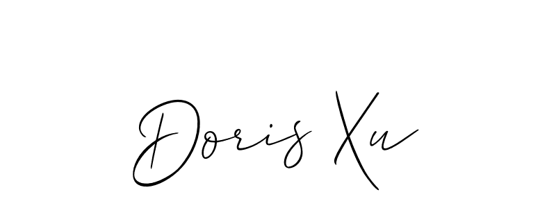 How to make Doris Xu name signature. Use Allison_Script style for creating short signs online. This is the latest handwritten sign. Doris Xu signature style 2 images and pictures png