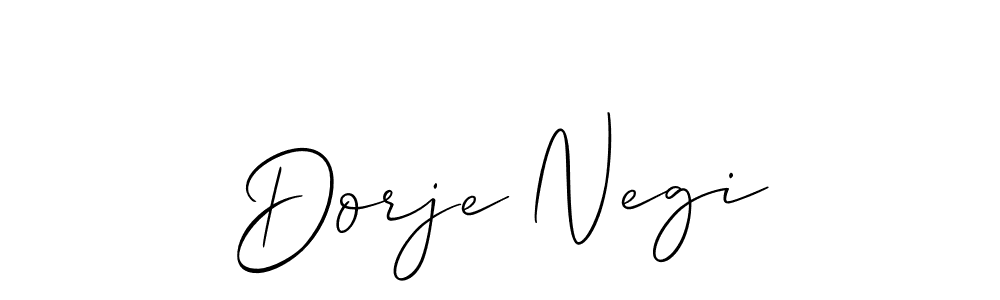 The best way (Allison_Script) to make a short signature is to pick only two or three words in your name. The name Dorje Negi include a total of six letters. For converting this name. Dorje Negi signature style 2 images and pictures png