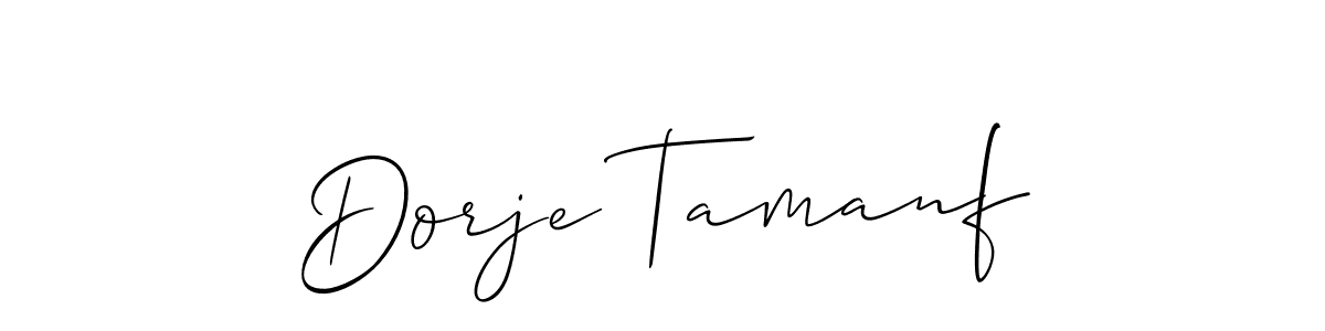 Also You can easily find your signature by using the search form. We will create Dorje Tamanf name handwritten signature images for you free of cost using Allison_Script sign style. Dorje Tamanf signature style 2 images and pictures png