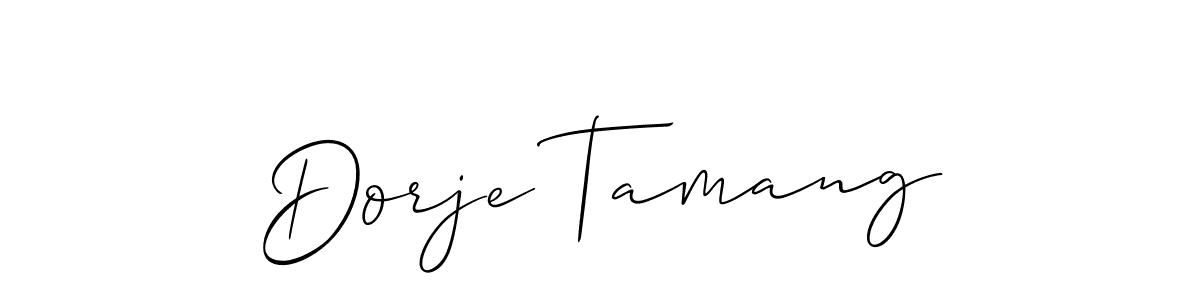 Dorje Tamang stylish signature style. Best Handwritten Sign (Allison_Script) for my name. Handwritten Signature Collection Ideas for my name Dorje Tamang. Dorje Tamang signature style 2 images and pictures png