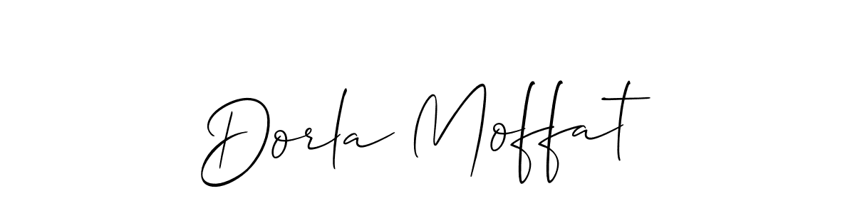 The best way (Allison_Script) to make a short signature is to pick only two or three words in your name. The name Dorla Moffat include a total of six letters. For converting this name. Dorla Moffat signature style 2 images and pictures png