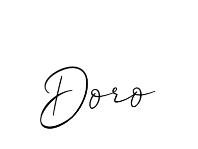 The best way (Allison_Script) to make a short signature is to pick only two or three words in your name. The name Doro include a total of six letters. For converting this name. Doro signature style 2 images and pictures png