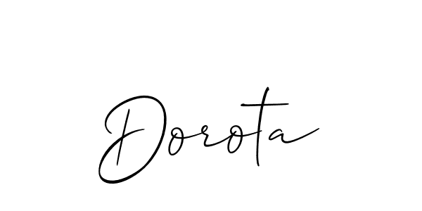 Dorota stylish signature style. Best Handwritten Sign (Allison_Script) for my name. Handwritten Signature Collection Ideas for my name Dorota. Dorota signature style 2 images and pictures png