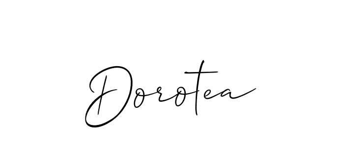 How to make Dorotea signature? Allison_Script is a professional autograph style. Create handwritten signature for Dorotea name. Dorotea signature style 2 images and pictures png