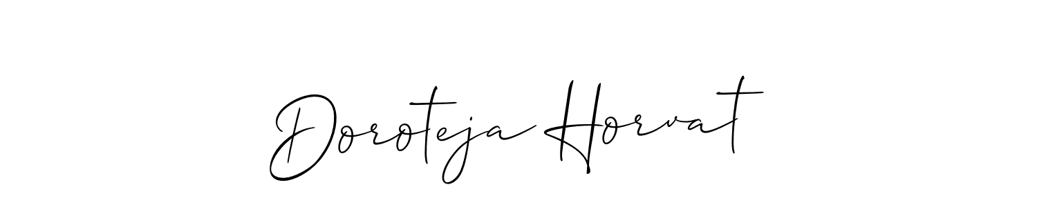 Design your own signature with our free online signature maker. With this signature software, you can create a handwritten (Allison_Script) signature for name Doroteja Horvat. Doroteja Horvat signature style 2 images and pictures png