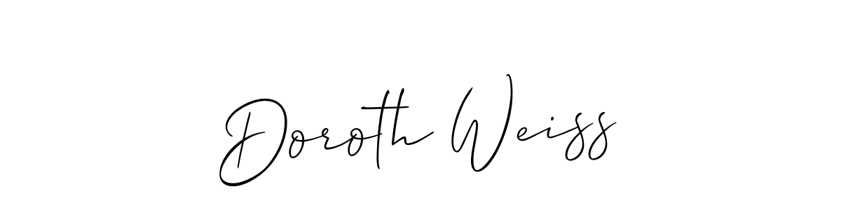 This is the best signature style for the Doroth Weiss name. Also you like these signature font (Allison_Script). Mix name signature. Doroth Weiss signature style 2 images and pictures png