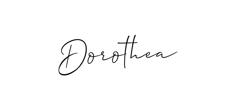 Use a signature maker to create a handwritten signature online. With this signature software, you can design (Allison_Script) your own signature for name Dorothea. Dorothea signature style 2 images and pictures png