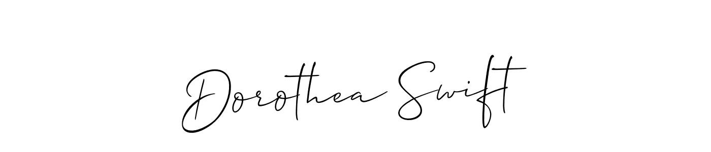 Make a beautiful signature design for name Dorothea Swift. With this signature (Allison_Script) style, you can create a handwritten signature for free. Dorothea Swift signature style 2 images and pictures png