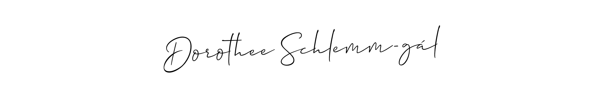 Design your own signature with our free online signature maker. With this signature software, you can create a handwritten (Allison_Script) signature for name Dorothee Schlemm-gál. Dorothee Schlemm-gál signature style 2 images and pictures png