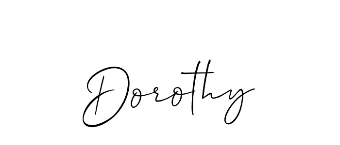 You should practise on your own different ways (Allison_Script) to write your name (Dorothy) in signature. don't let someone else do it for you. Dorothy signature style 2 images and pictures png
