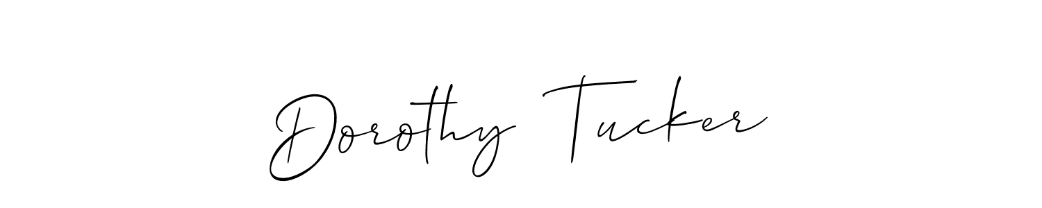 Make a beautiful signature design for name Dorothy  Tucker. With this signature (Allison_Script) style, you can create a handwritten signature for free. Dorothy  Tucker signature style 2 images and pictures png