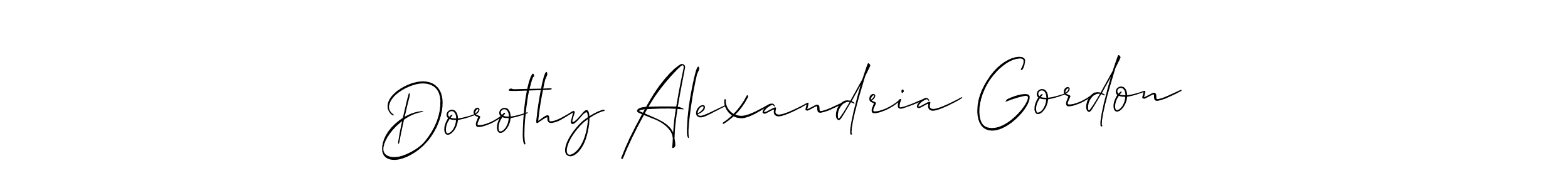 if you are searching for the best signature style for your name Dorothy Alexandria Gordon. so please give up your signature search. here we have designed multiple signature styles  using Allison_Script. Dorothy Alexandria Gordon signature style 2 images and pictures png