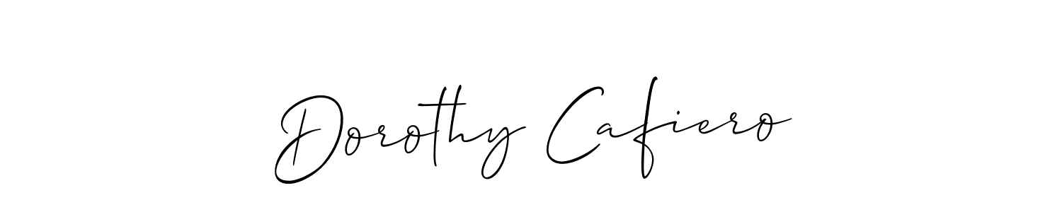 Make a beautiful signature design for name Dorothy Cafiero. With this signature (Allison_Script) style, you can create a handwritten signature for free. Dorothy Cafiero signature style 2 images and pictures png