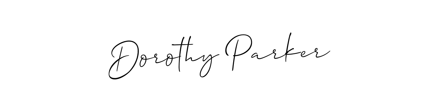 Use a signature maker to create a handwritten signature online. With this signature software, you can design (Allison_Script) your own signature for name Dorothy Parker. Dorothy Parker signature style 2 images and pictures png