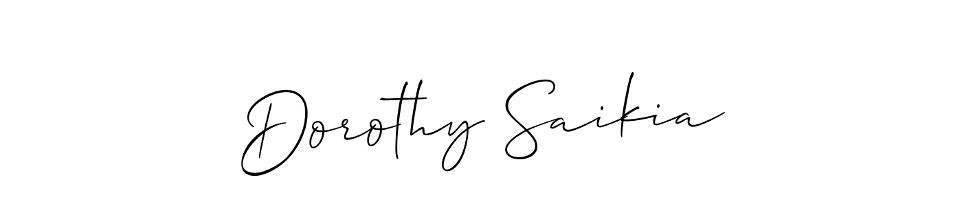 Also we have Dorothy Saikia name is the best signature style. Create professional handwritten signature collection using Allison_Script autograph style. Dorothy Saikia signature style 2 images and pictures png