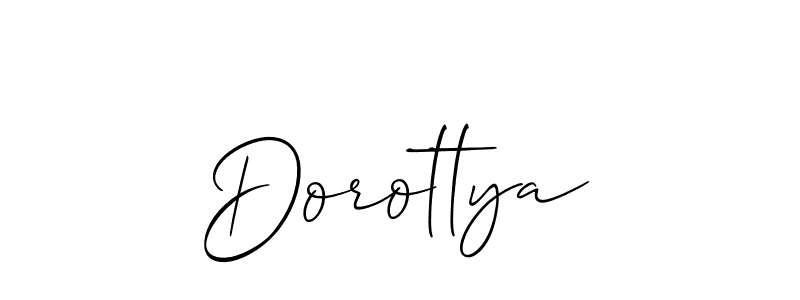 It looks lik you need a new signature style for name Dorottya. Design unique handwritten (Allison_Script) signature with our free signature maker in just a few clicks. Dorottya signature style 2 images and pictures png