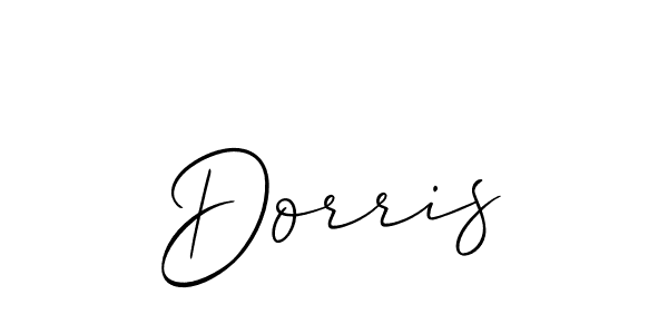 How to make Dorris name signature. Use Allison_Script style for creating short signs online. This is the latest handwritten sign. Dorris signature style 2 images and pictures png