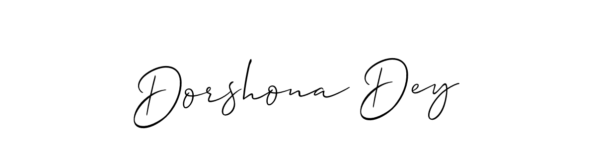 Create a beautiful signature design for name Dorshona Dey. With this signature (Allison_Script) fonts, you can make a handwritten signature for free. Dorshona Dey signature style 2 images and pictures png
