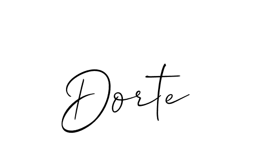 Best and Professional Signature Style for Dorte. Allison_Script Best Signature Style Collection. Dorte signature style 2 images and pictures png