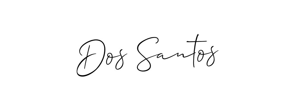 How to make Dos Santos name signature. Use Allison_Script style for creating short signs online. This is the latest handwritten sign. Dos Santos signature style 2 images and pictures png