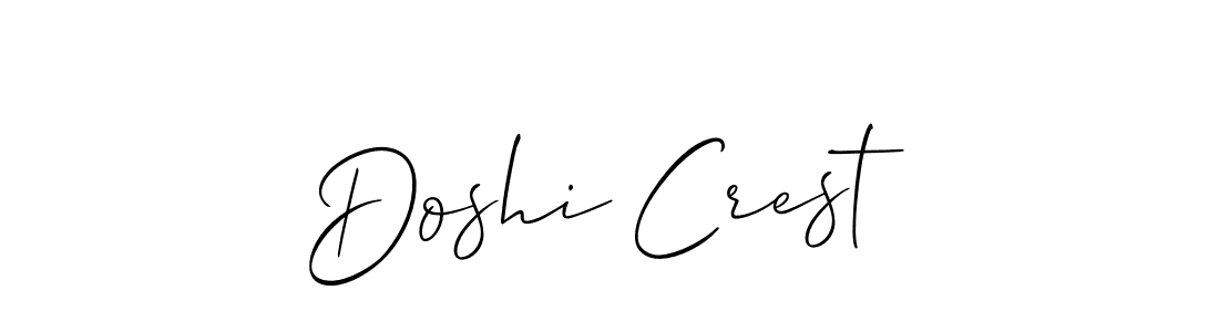 It looks lik you need a new signature style for name Doshi Crest. Design unique handwritten (Allison_Script) signature with our free signature maker in just a few clicks. Doshi Crest signature style 2 images and pictures png