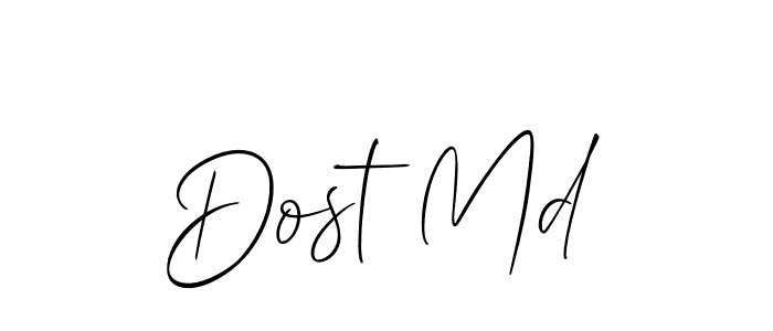 Also we have Dost Md name is the best signature style. Create professional handwritten signature collection using Allison_Script autograph style. Dost Md signature style 2 images and pictures png